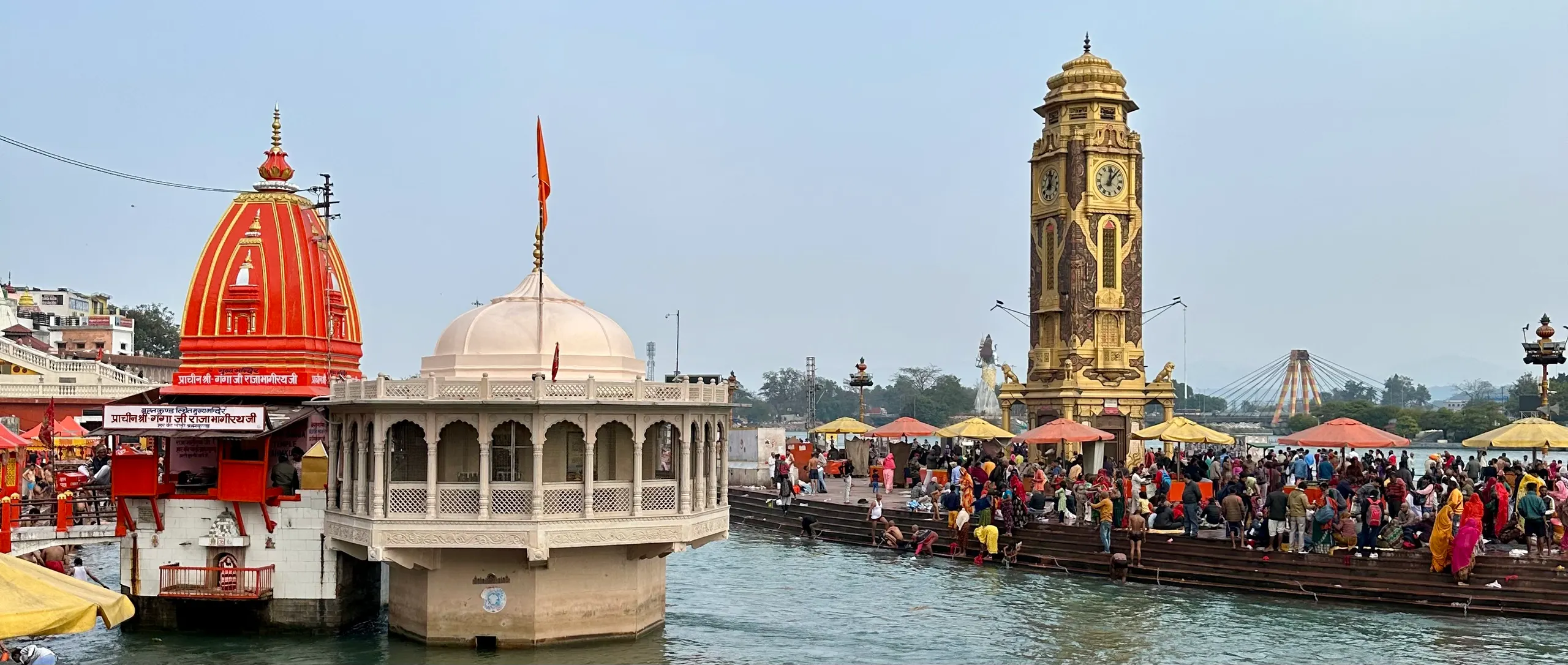 Haridwar — Har Ki Pauri and Clock Tower of Haridwar