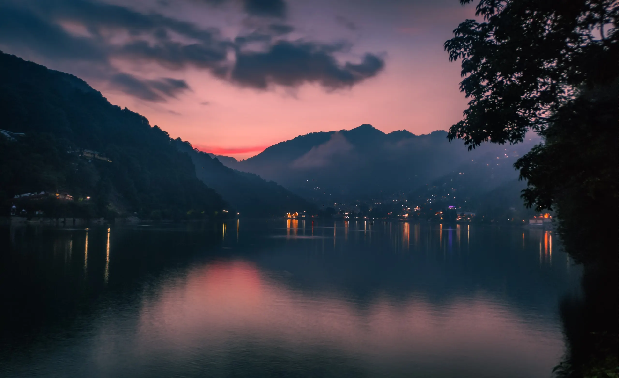 Nainital — Nainital Lake in the evening